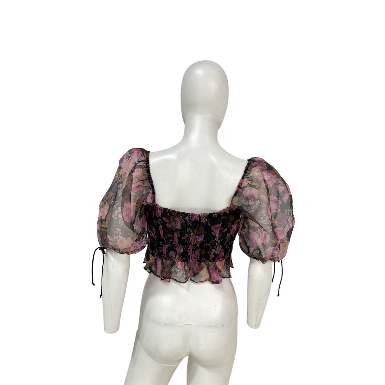 For Love & Lemons 'Lelia' Black Polyester Top Size M