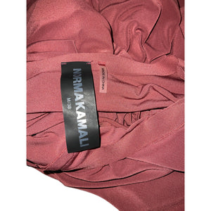 Norma Kamali Ruched Copper Diana Gown Size M