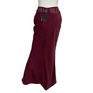 NBD Elegant Oxblood Red Eleni Maxi Skirt Size XS NWT