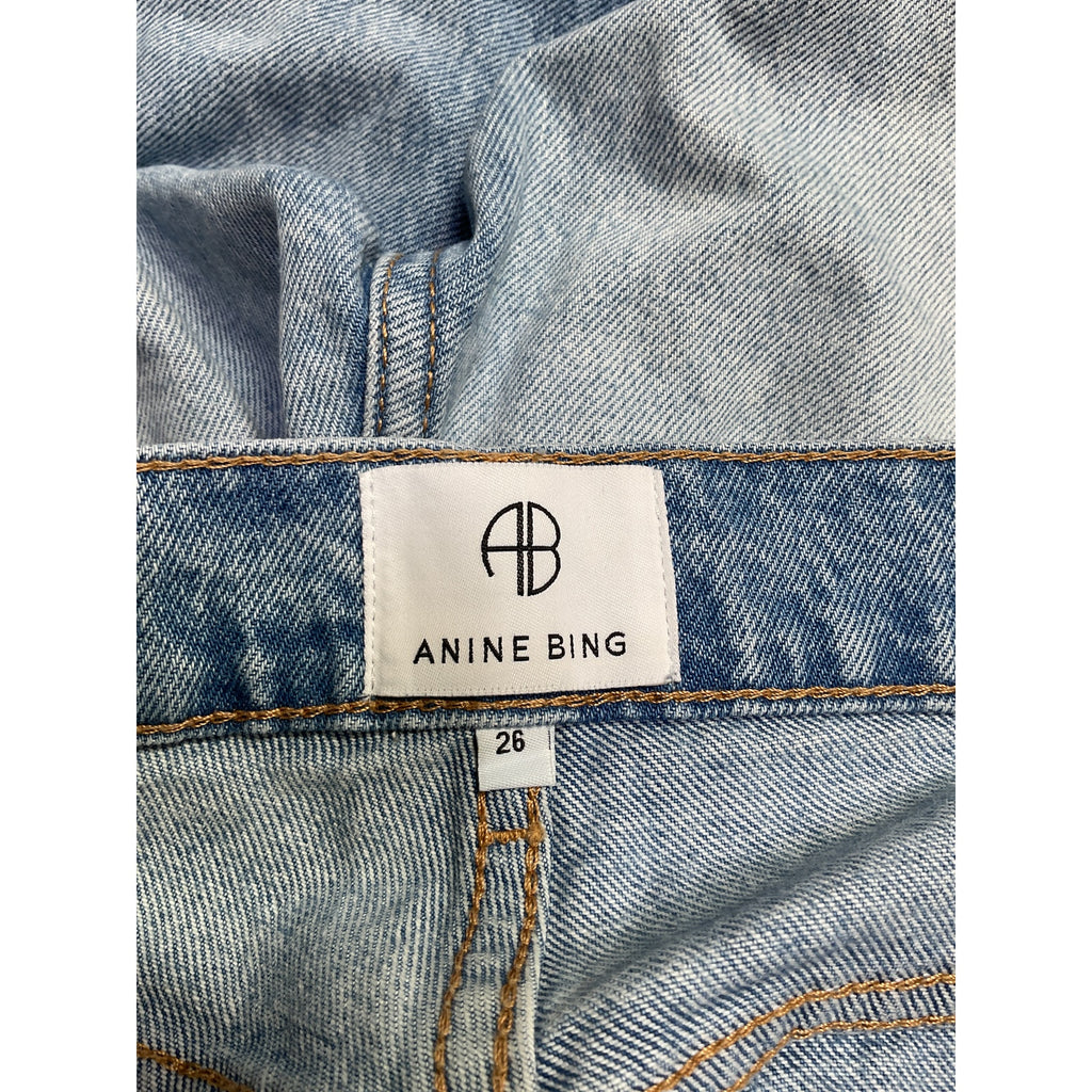 Anine Bing 'Sonya' Blue Cotton Denim Jean Size 26