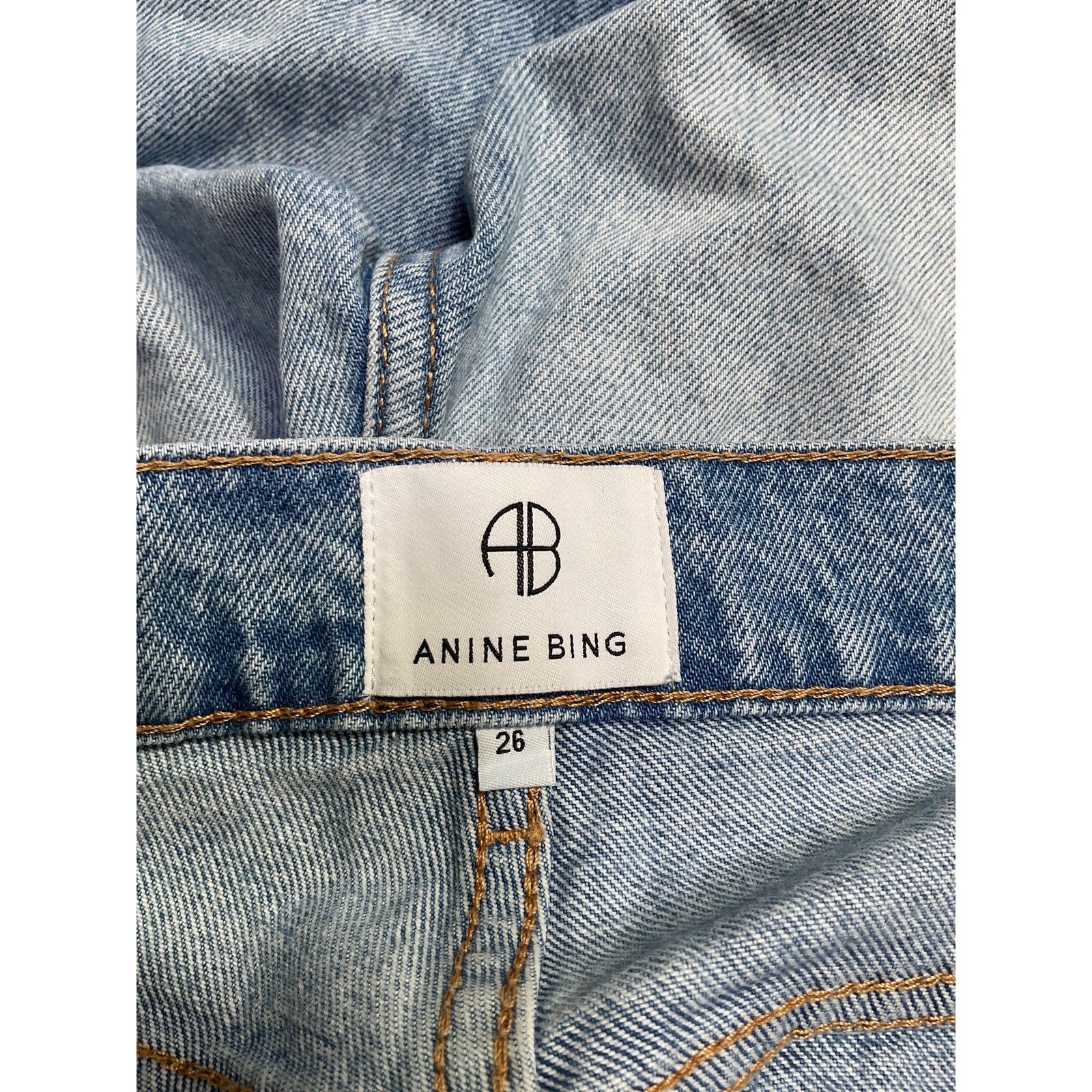 Anine Bing 'Sonya' Blue Cotton Denim Jean Size 26