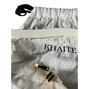 Khaite 'Bambi' Ivory Leather Belt Size 90