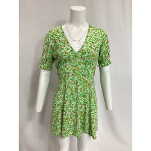Faithfull The Brand 'La Belle' Green Mini Dress Size S