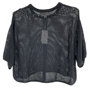 Lspace Open Knit Black Coast Is Clear Cardigan Size Small