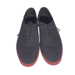 The Row Minimalist Black Cotton Canvas Sneakers Size 10