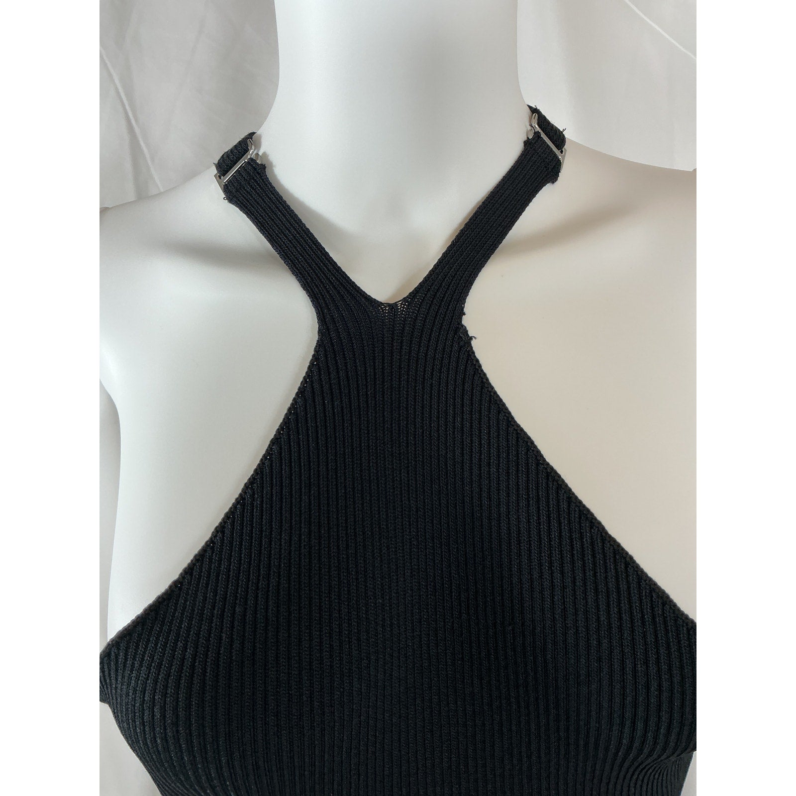 Dion Lee 'Lustrate Fork' Black Cut Out Waist Dress Size L