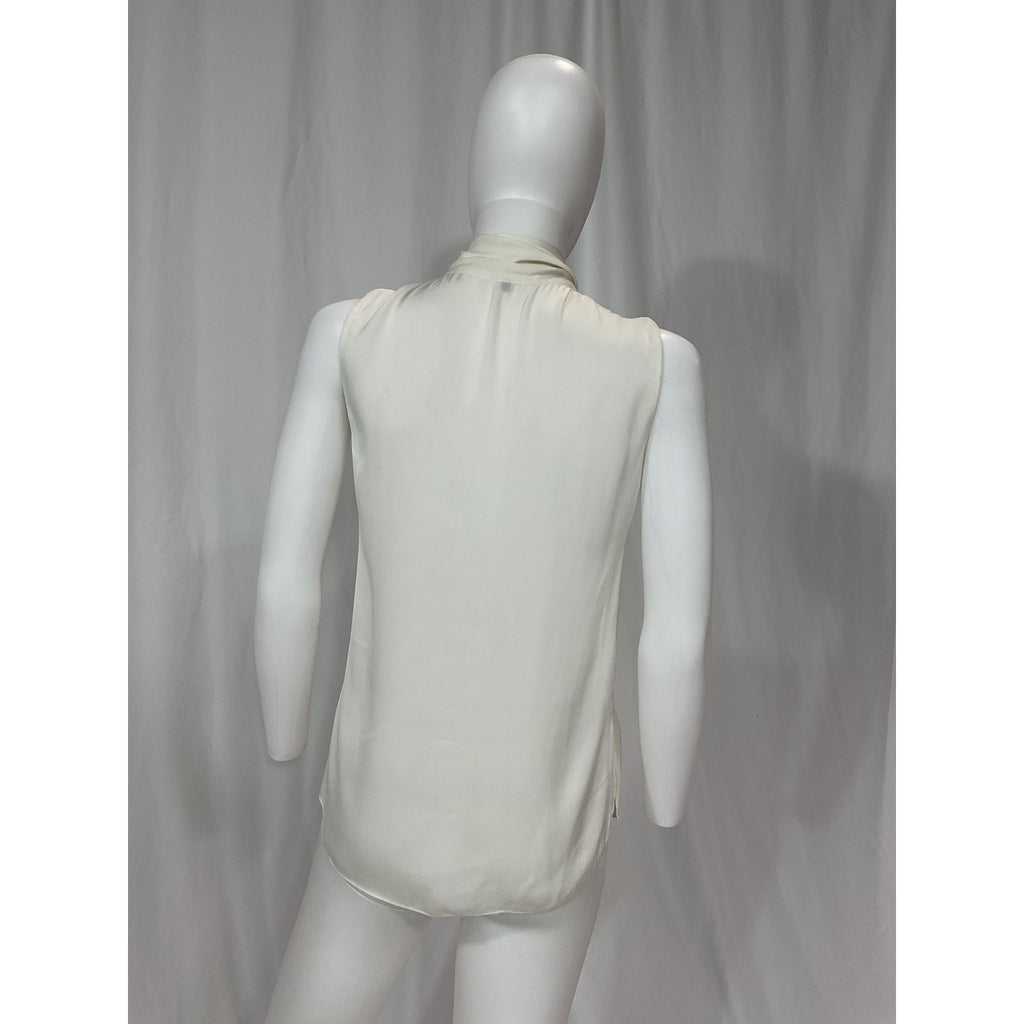 Kobi Halperin 'Larsa' White Sleeveless Self-Tie Blouse Size XS