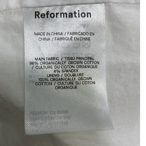 Reformation Ruched Cream Alfred Dress Size 4