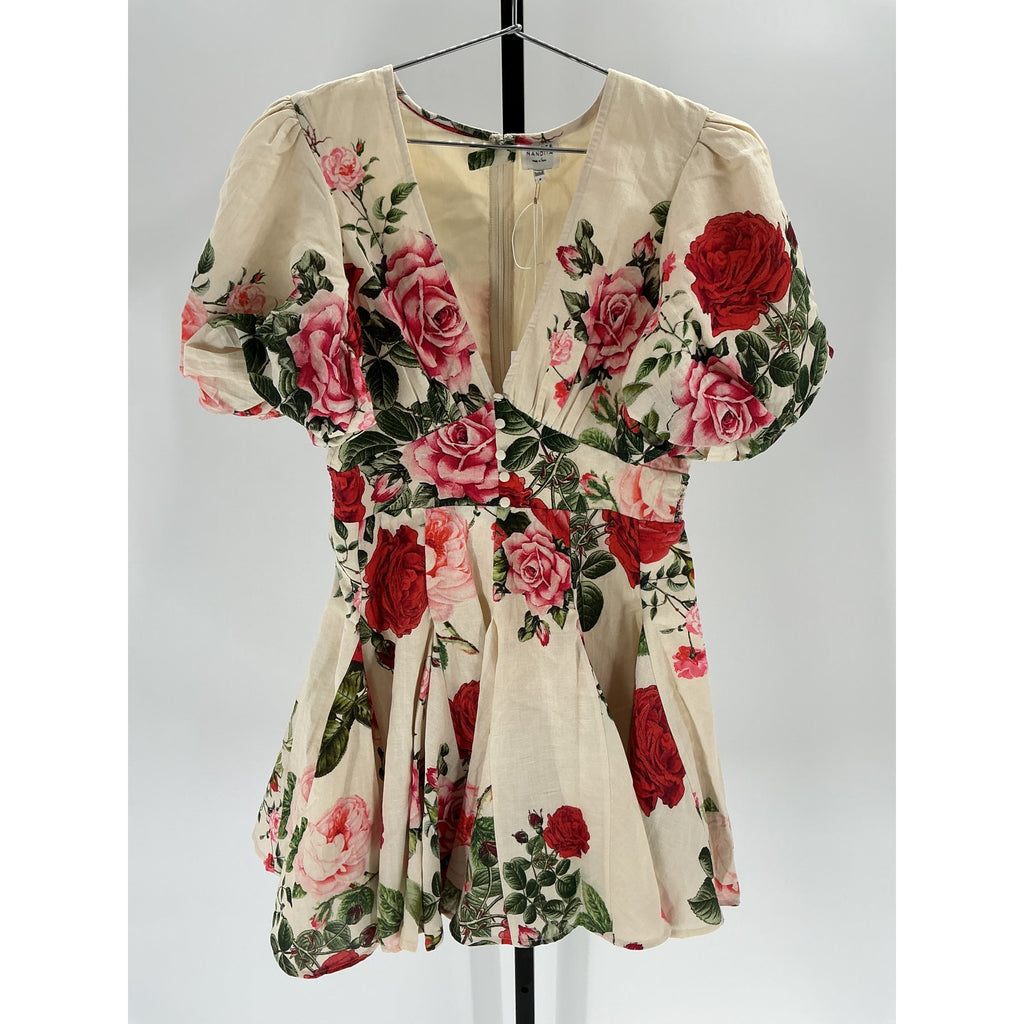 Hemant And Nandita 'Naaz' White Linen Mini Dress Size S