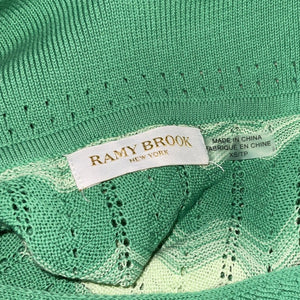 Ramy Brook Chic Green Chevron Stripe Knit Dress Size XS