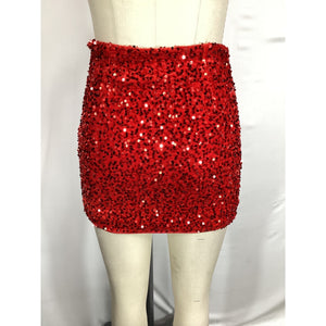 Line & Dot 'Hurley' Red Velvet Sequin Skirt Size XS