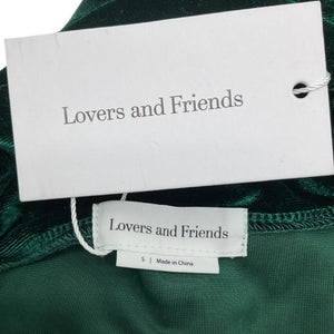 Lovers And Friends Velvet Emerald Green Ivana Mini Dress Size S NWT