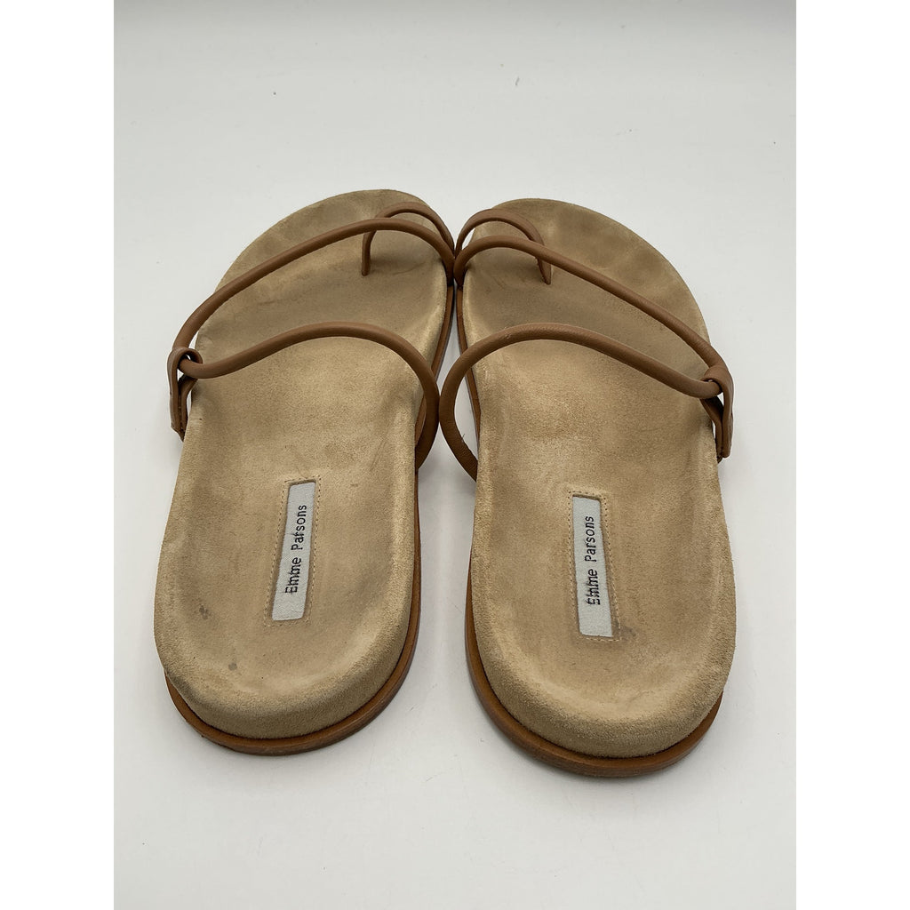 Emme Parsons 'Bari' Brown Leather Sandals Size 11