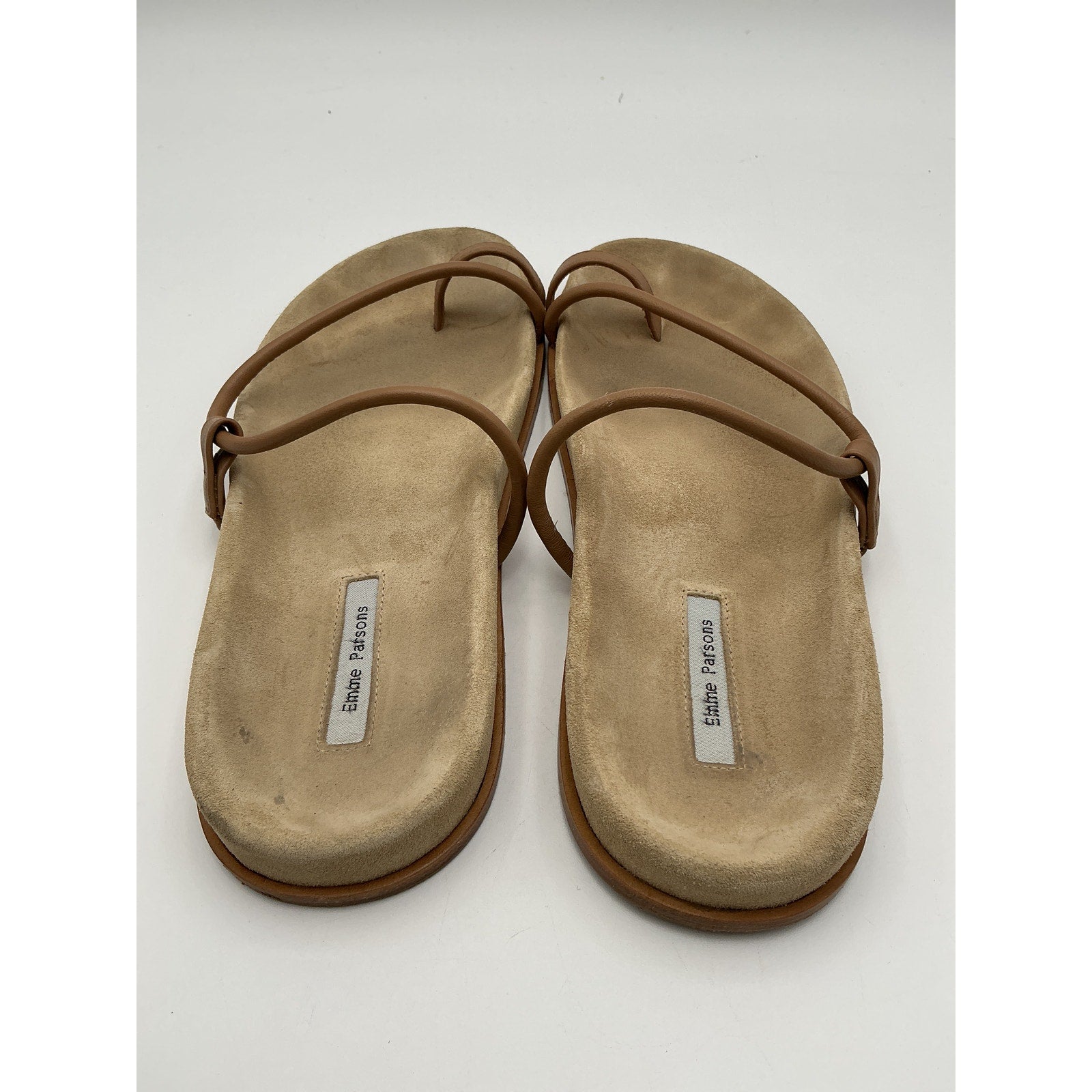 Emme Parsons 'Bari' Brown Leather Sandals Size 11