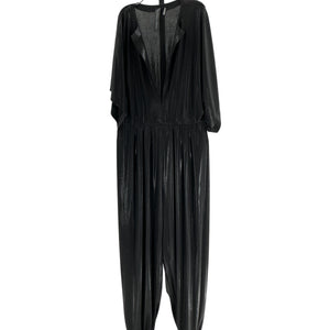 Norma Kamali Sleek Black Rectangle Jog Jumpsuit Size M