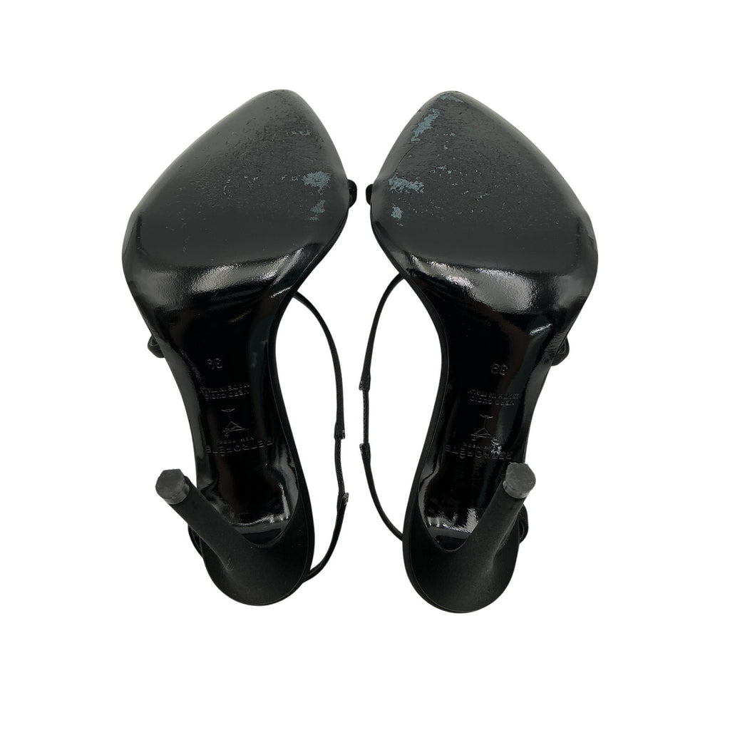 Retrofete 'Naomi' Black Leather Sandal Size 9