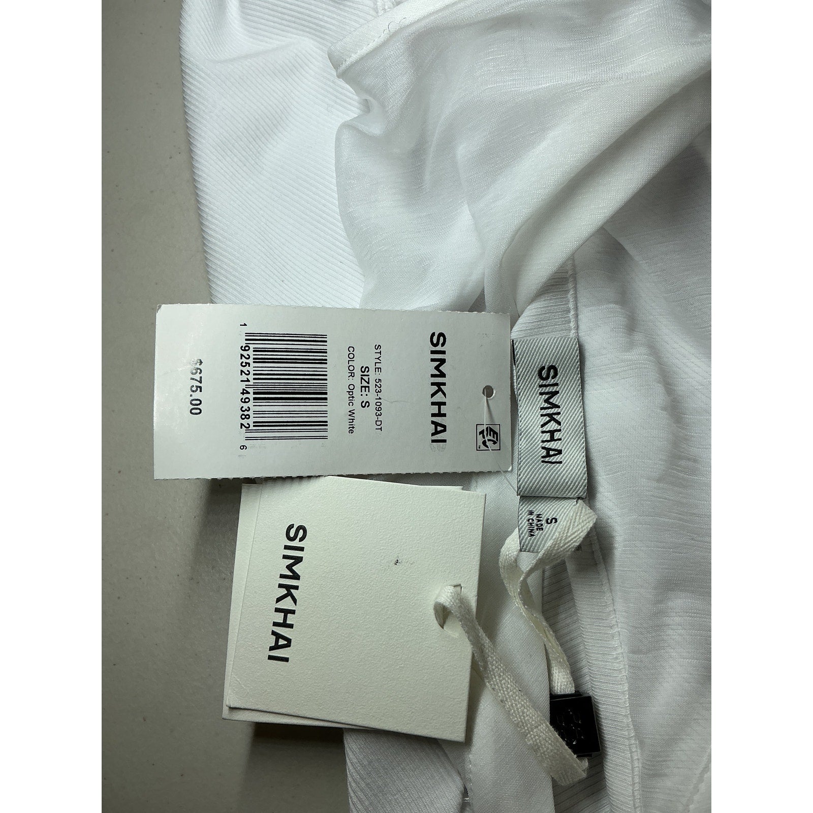 Simkhai 'Tinsley' White Rayon Buttoned Gown Size S - NWT