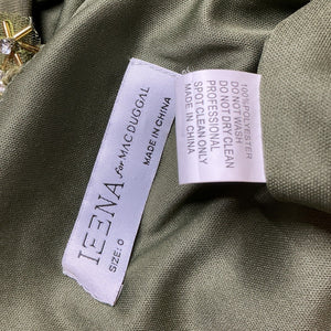 Mac Duggal Elegant Olive One-Shoulder Ruched Gown Size 0