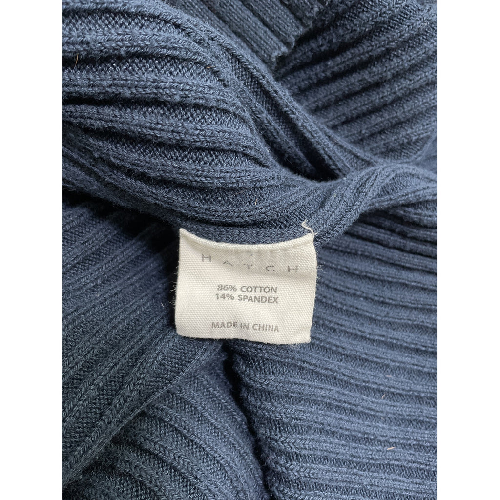 Hatch The Penelope Navy Cotton Knit Dress Size 4