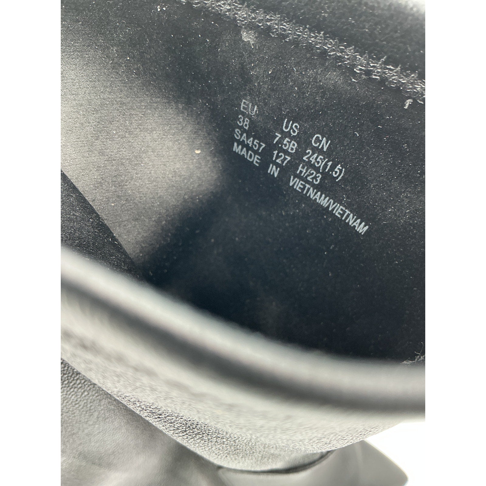 Stuart Weitzman Polish Black City 75 Stretch Bootie Size 7.5