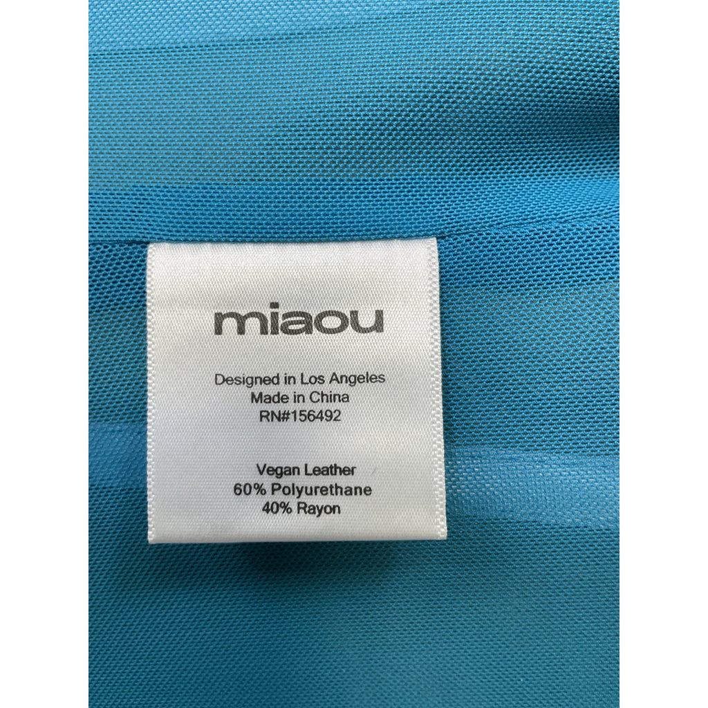Miaou 'Leia' Blue Polyurethane Vegan Leather Corset Size M