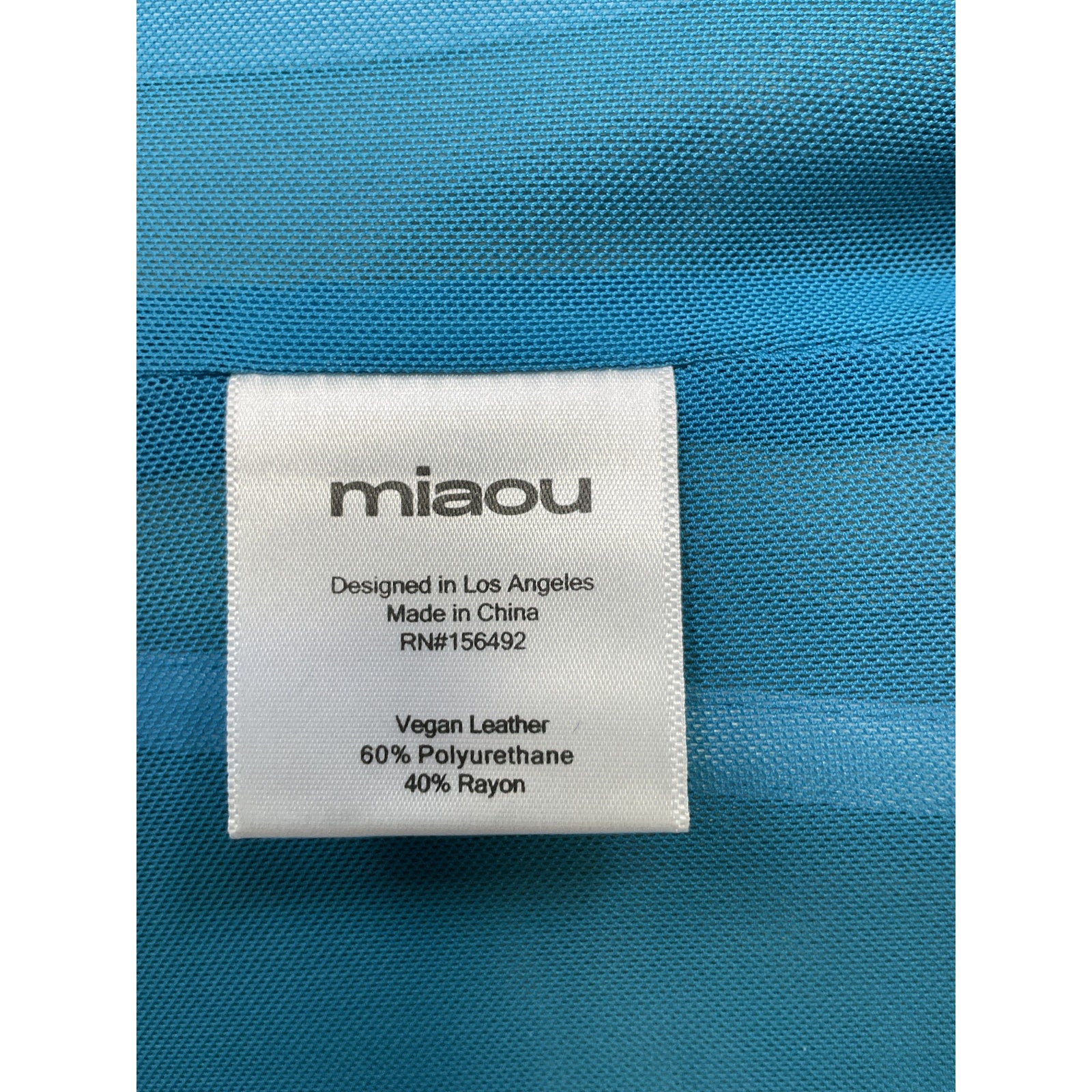 Miaou 'Leia' Blue Polyurethane Vegan Leather Corset Size M