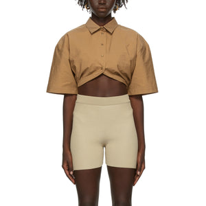 Jacquemus Tan Cotton La Montagne 'La Chemise Ballu' Shirt Size 36