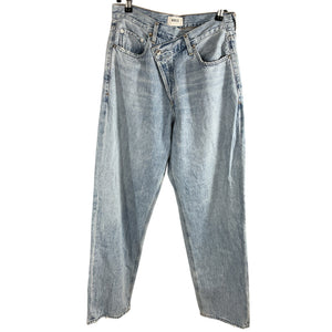 Agolde Relaxed Blue Criss Cross Upsized Denim Jeans Size 27