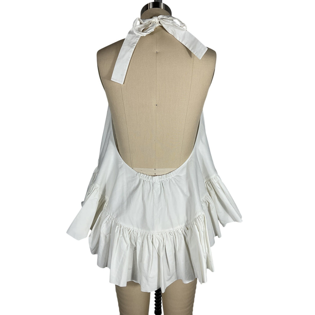 Azeeza 'Winston' White Cotton Top Size S