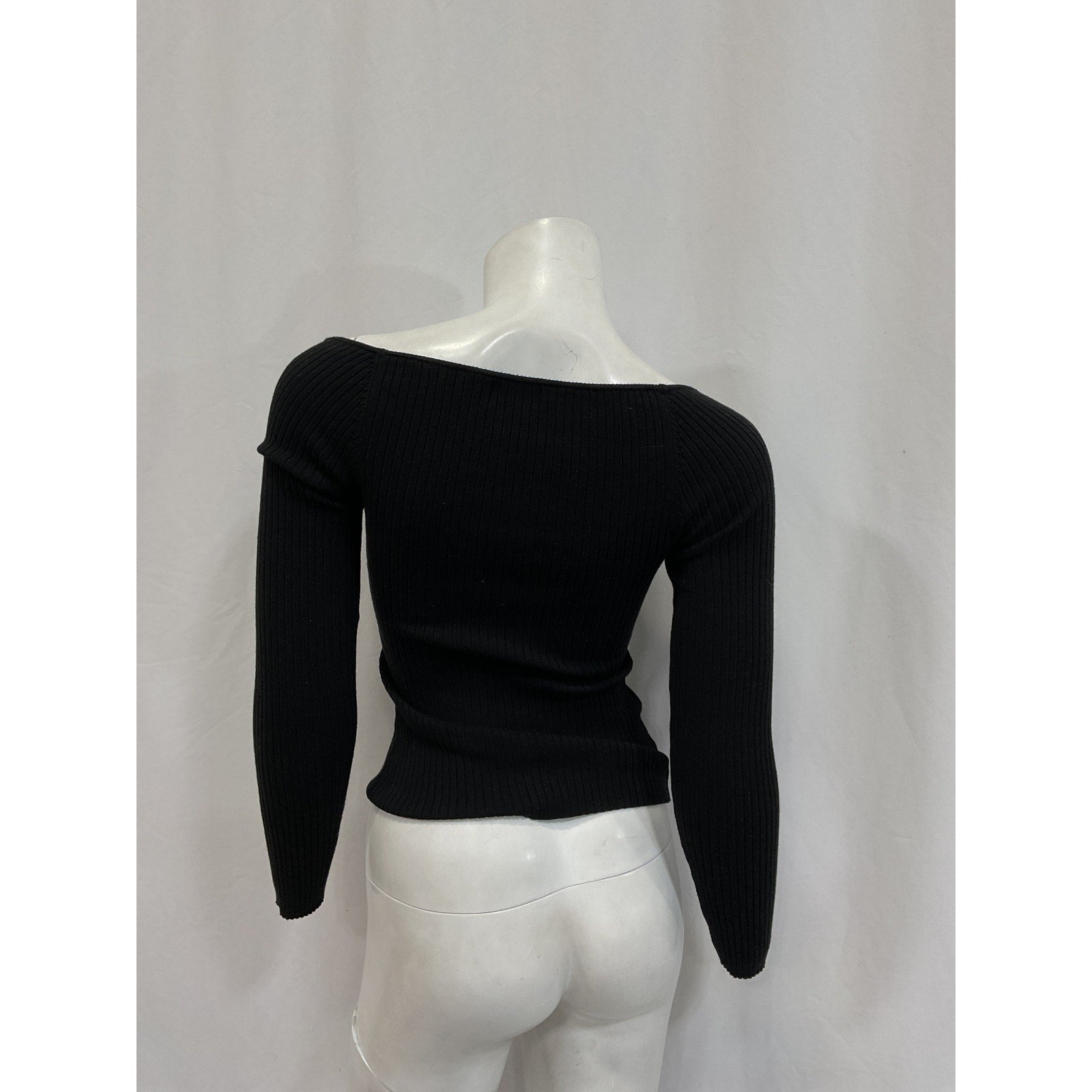 Majorelle 'Salone' Black Cotton Sweater Size XXS