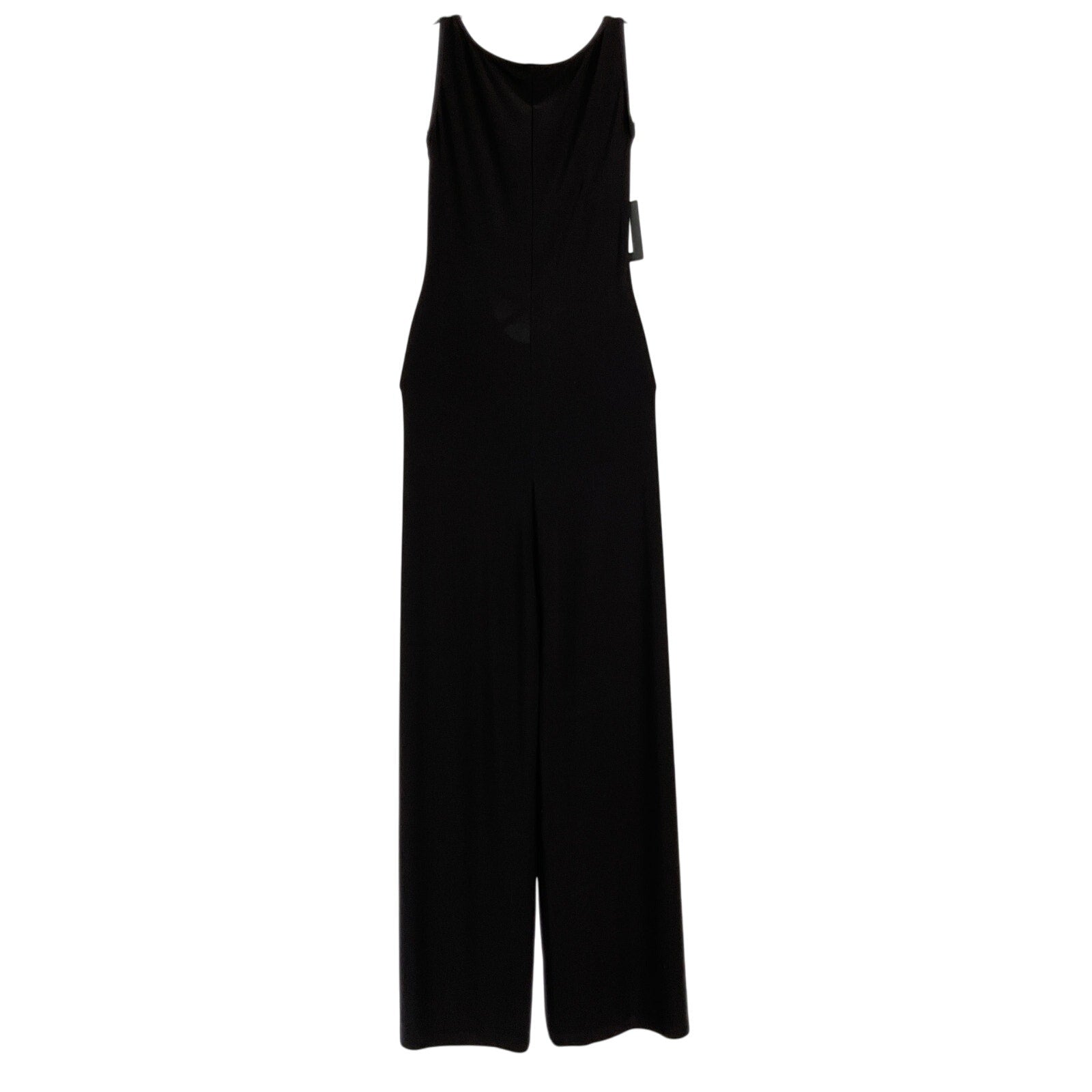 Norma Kamali Black Polyester Sleeveless X Straight Leg Jumpsuit Size S - NWT