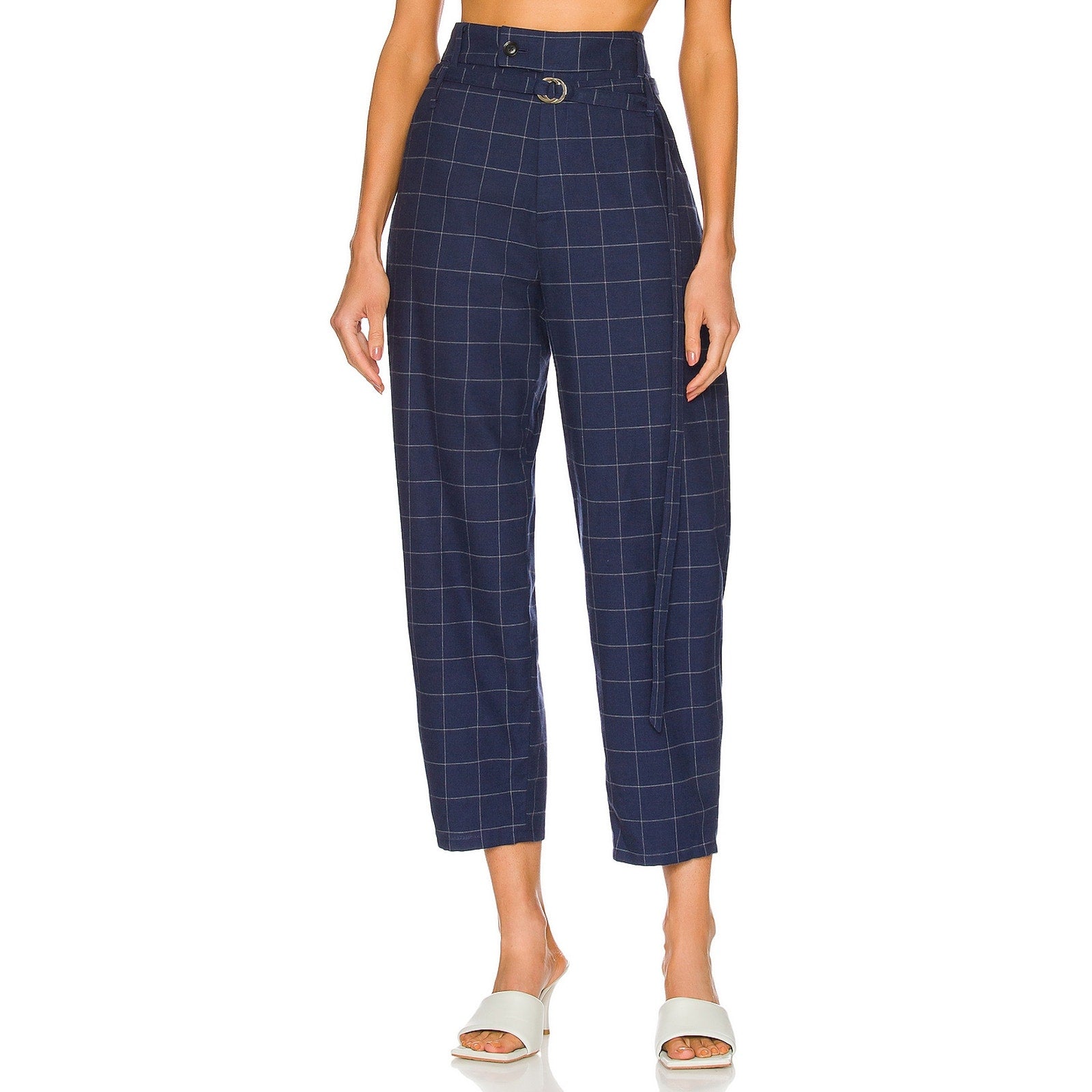 Marissa Webb Syd Lightweight Blue Cotton Flannel Balloon Pant Size 4