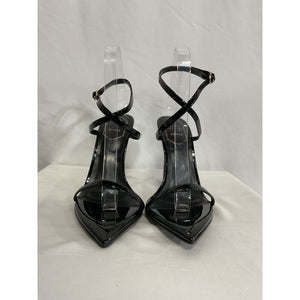 Michael Costello x Revolve 'Sonia' Black Patent Leather Sandal Size 7