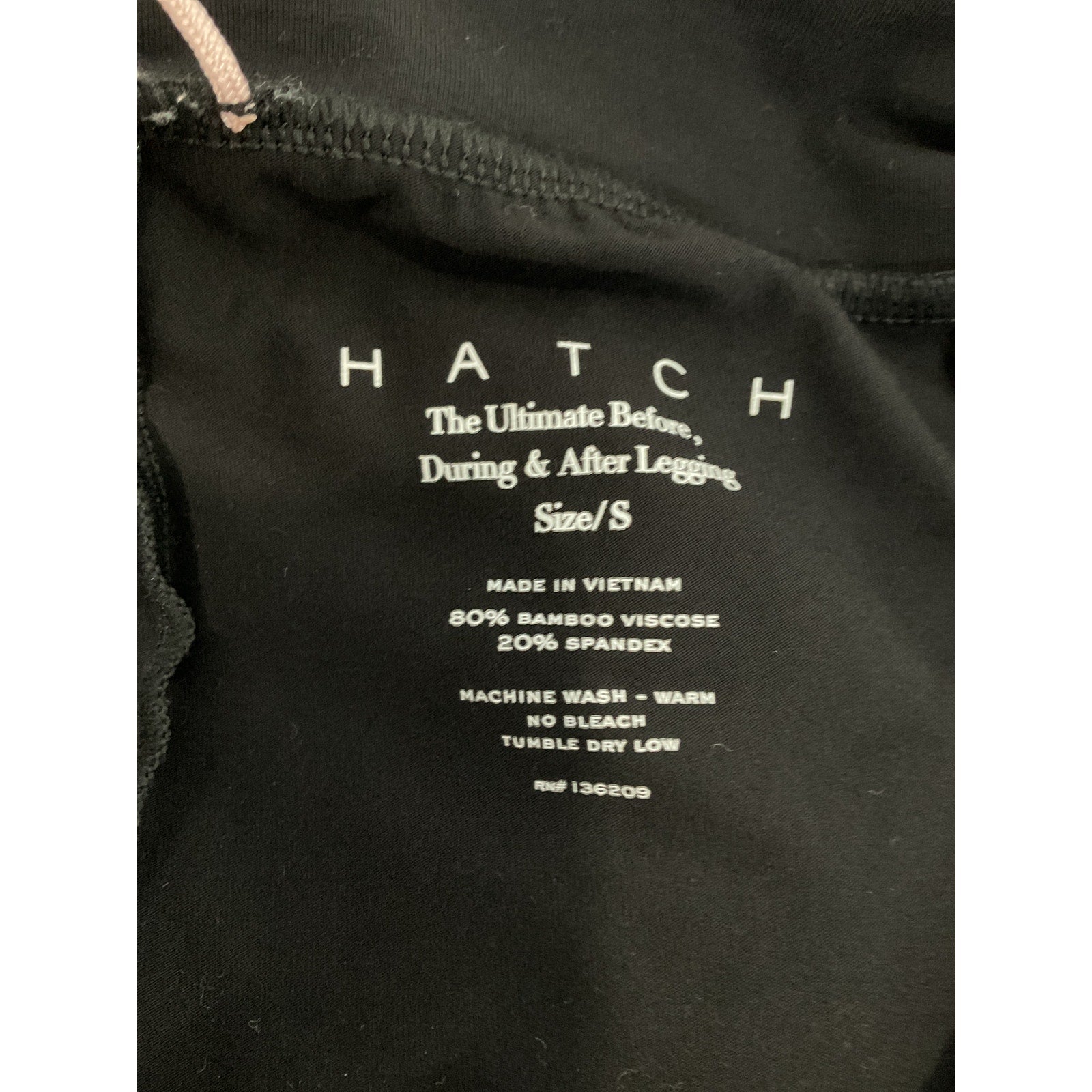 Hatch 'The Ultimate Before, During & After' Black Legging Size XS