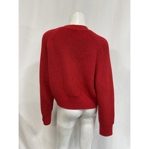 Reformation 'Jessa' Red Cotton Cardigan Size S