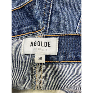 Agolde 'Broken' Blue Waistband Denim Jeans Size 26