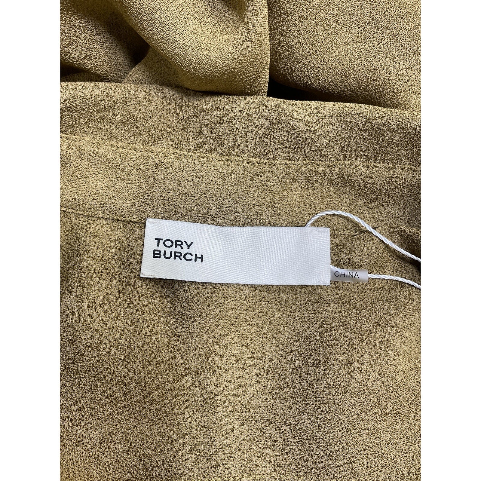Tory Burch Georgette Green Viscose Shirt Size 10