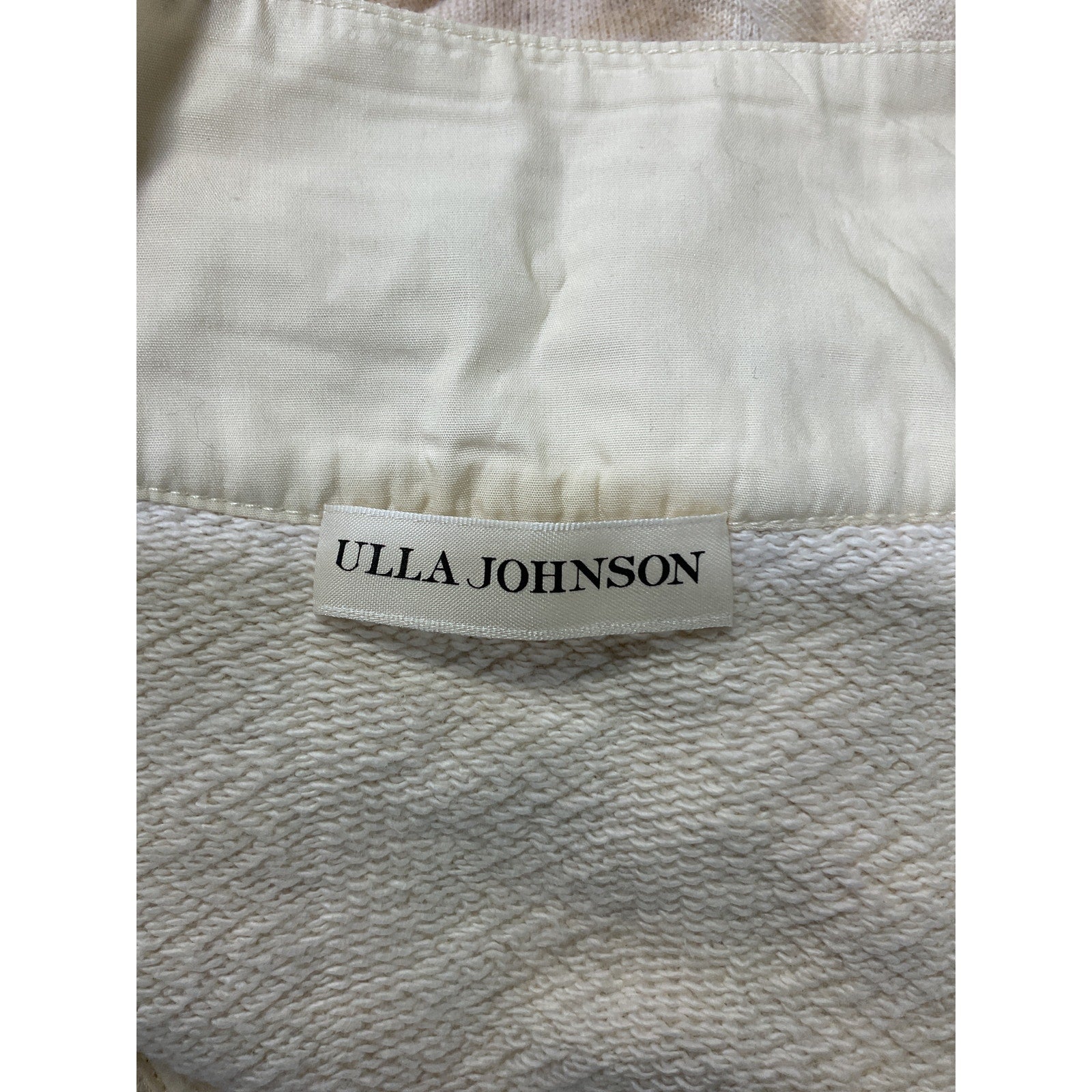 Ulla Johnson 'Sutton' White Poplin-Trimmed Cotton-Jersey Sweatshirt Size M