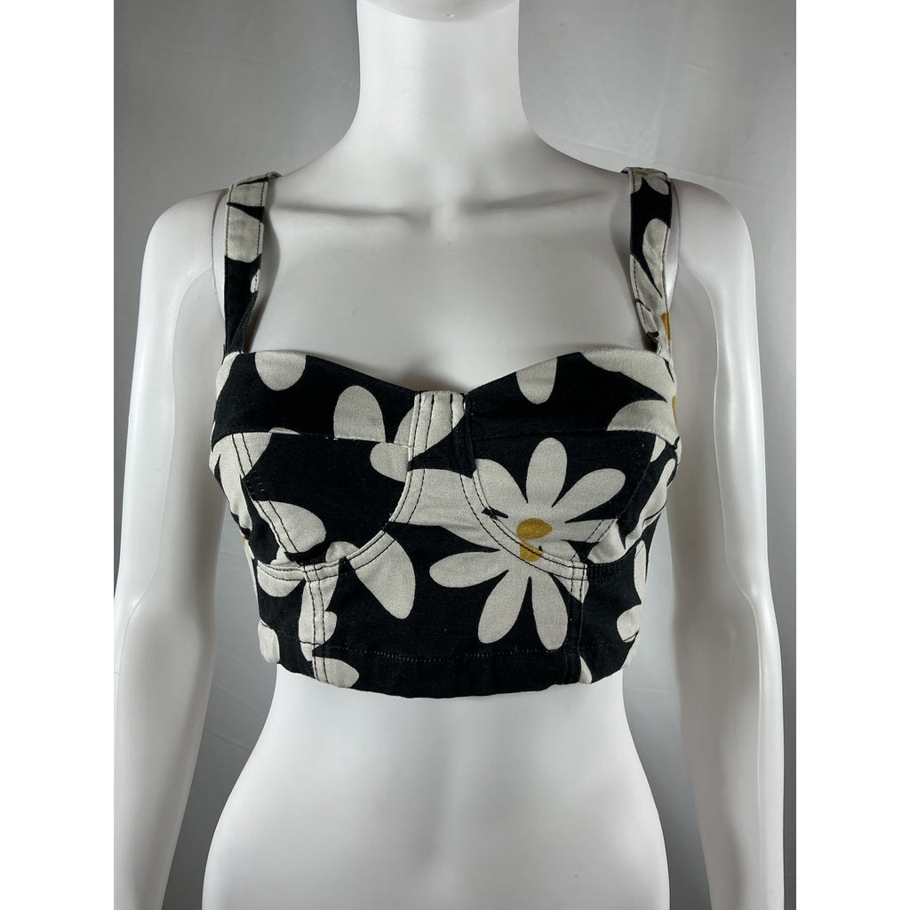 Reformation 'Nikki' Black Bustier Top Size 0