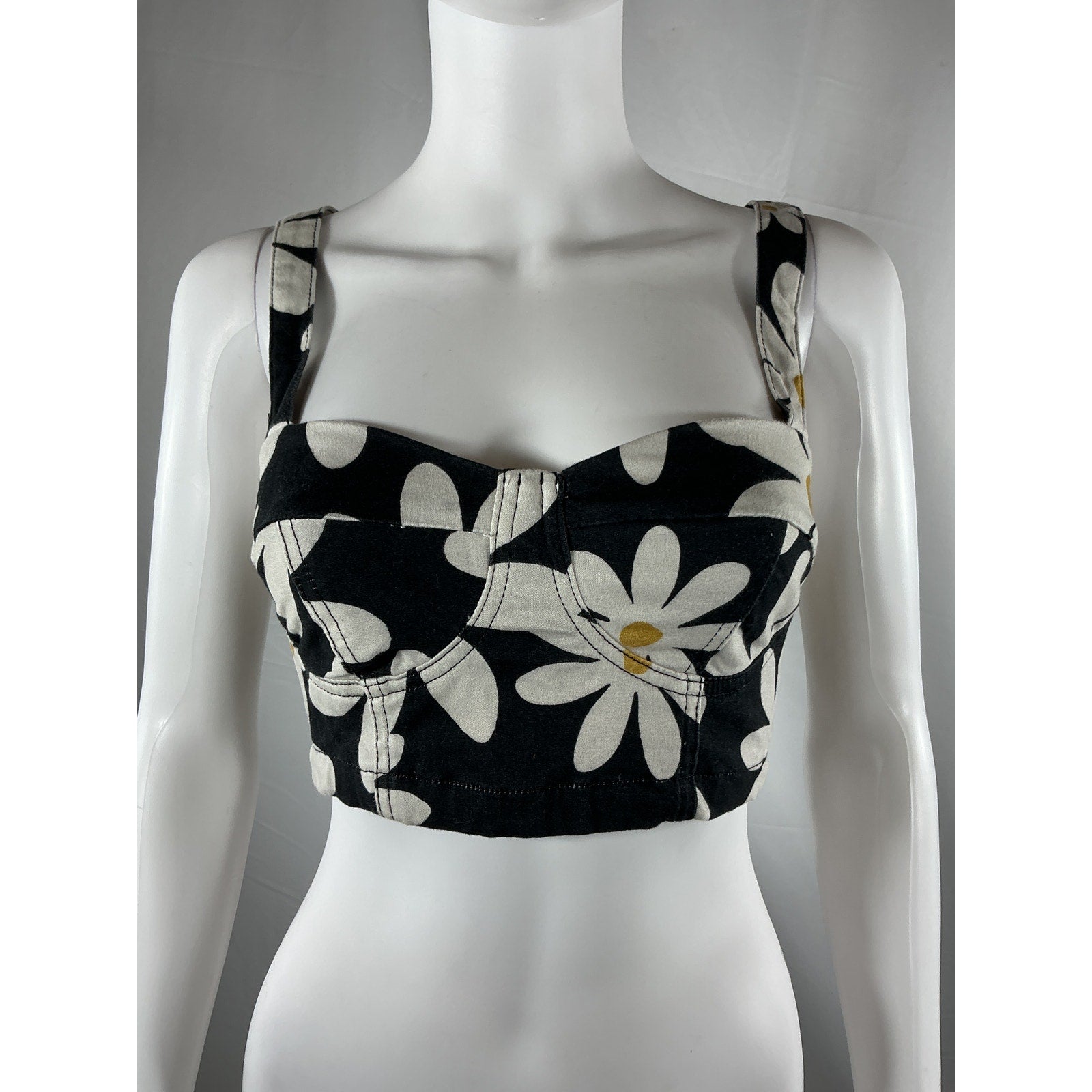 Reformation 'Nikki' Black Bustier Top Size 0