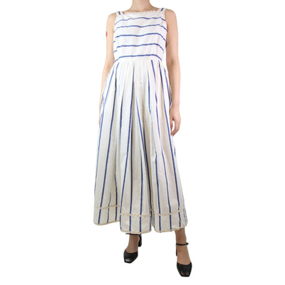 Max Mara Striped White Mariner Size 4 Dress