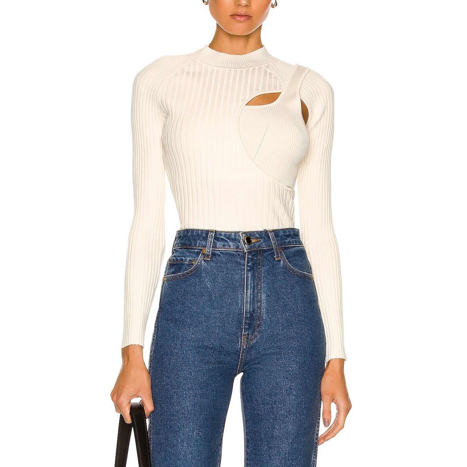 Simkhai 'Vivianne' White Side Cut Out Top Size S