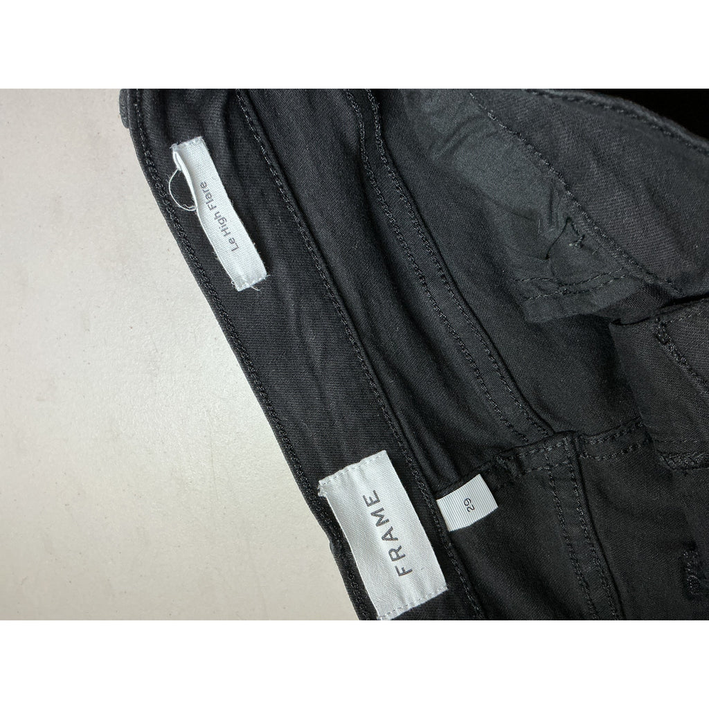Frame 'Le' Black Cotton High Flare Jeans Size 29