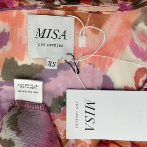 Misa Los Angeles Ruffled Multicolor Kidada Dress Size XS