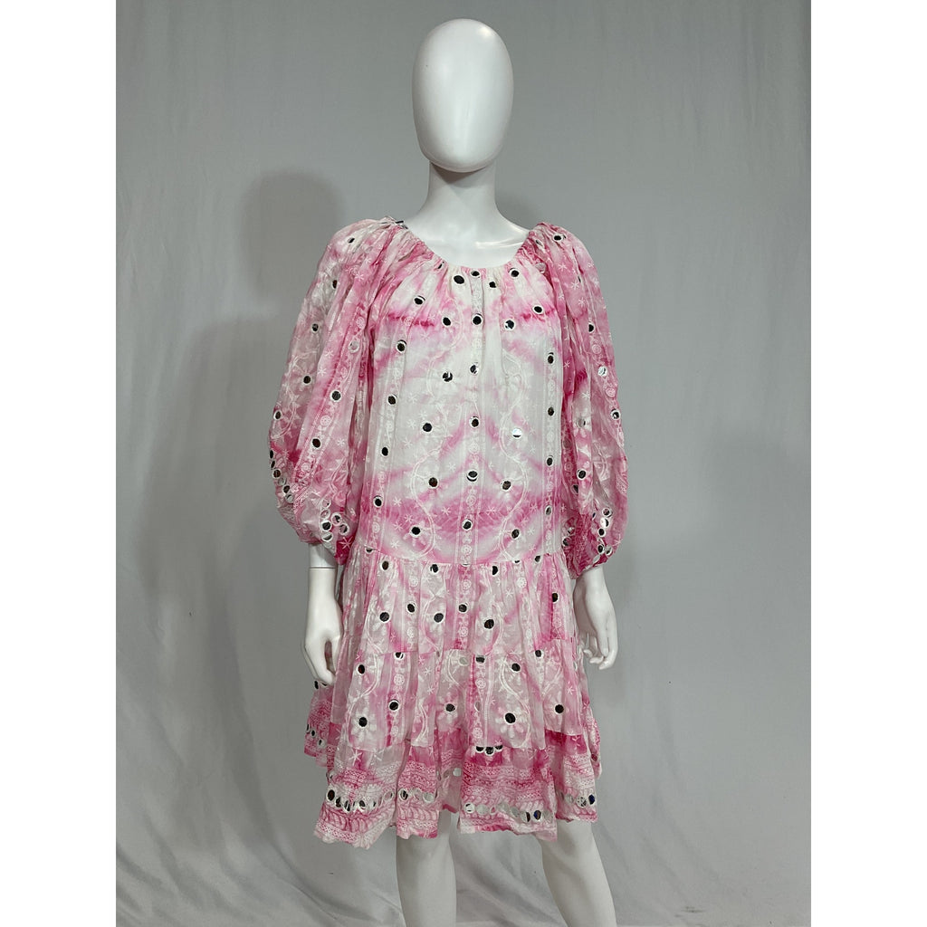 Juliet Dunn Off-Shoulder Pink Cotton Minidress Size OS - NWT