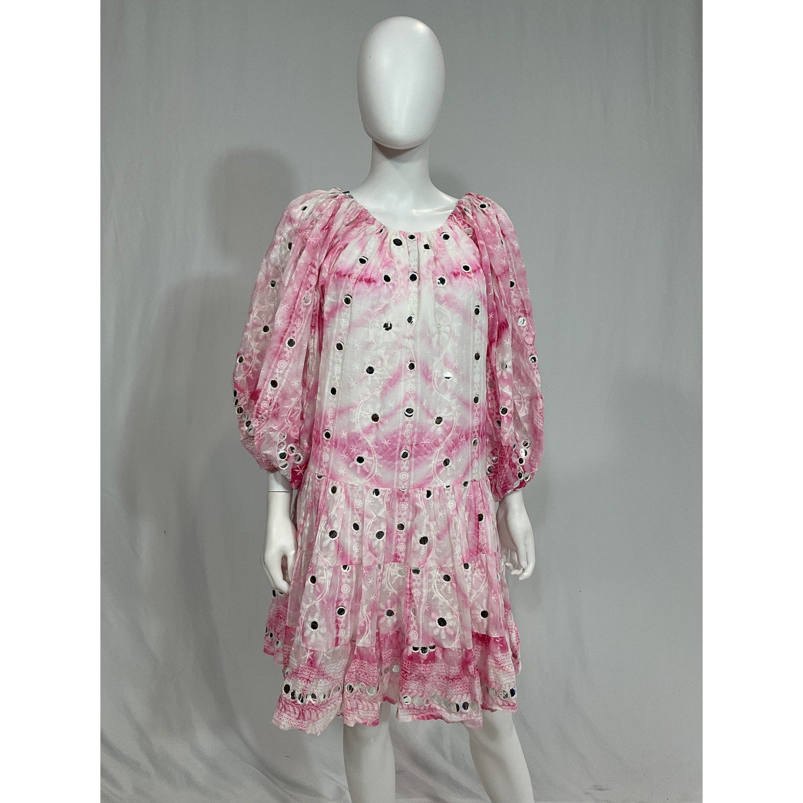 Juliet Dunn Off-Shoulder Pink Cotton Minidress Size OS - NWT