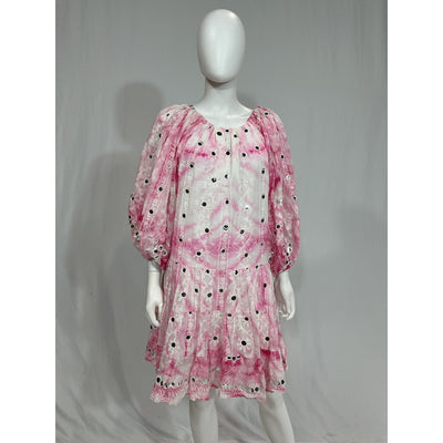 Juliet Dunn Off-Shoulder Pink Cotton Minidress Size OS - NWT