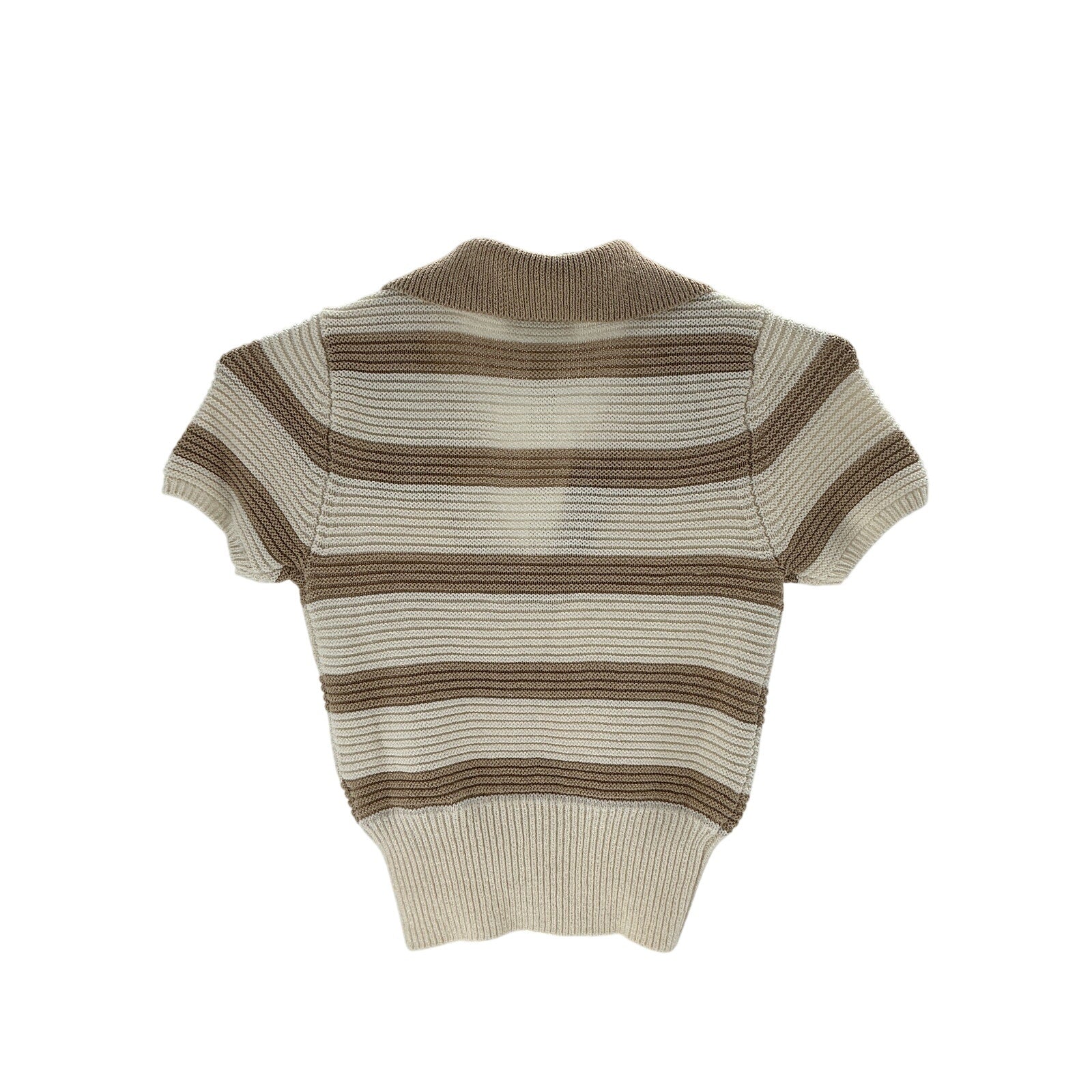 L'Academie 'By Marianna' Beige Viscose Drea Striped Knit Top Size XXS