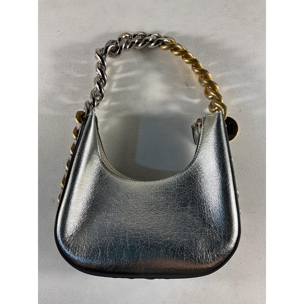 Stella Mccartney 'Eco' Silver Faux Leather Shoulder Bag