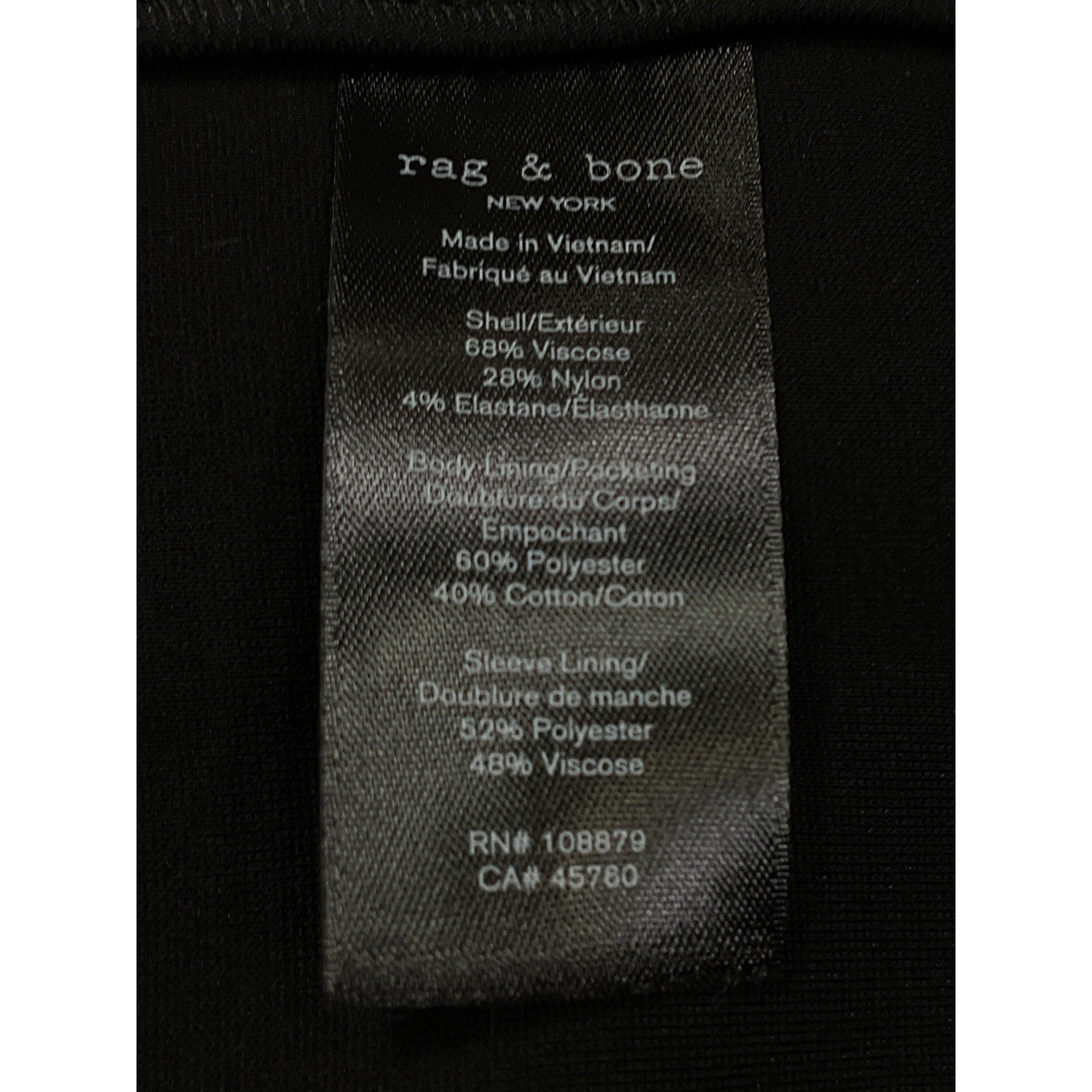 Rag & Bone 'Warren' Black Blazer Size 2
